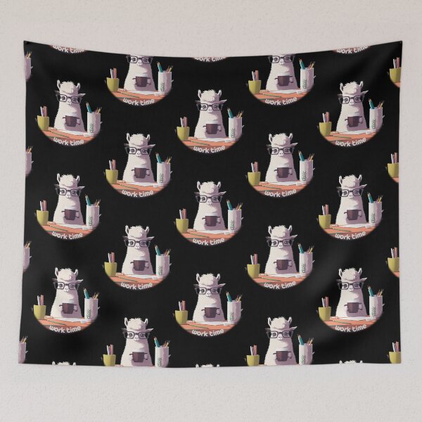 Item preview, Coffee Break with Love: Cute Llama Office Illustration designed and sold by hudaG.