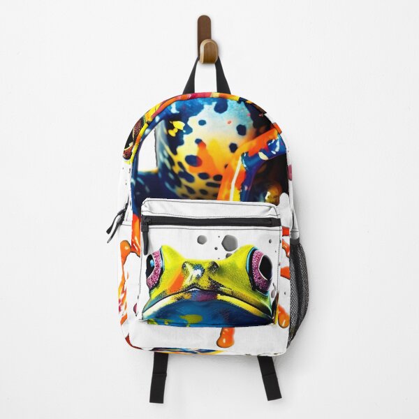 Item preview, Colorful abstract frogs portrait - stains designed and sold by Art Happens.