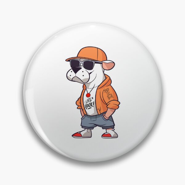 Item preview, Hip Dog Dressed in Rock Style designed and sold by Artwyz.