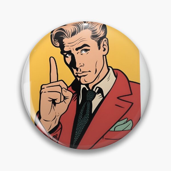 Item preview, Pop Art Warning Man - Bold Message Sticker designed and sold by UrsaStick.