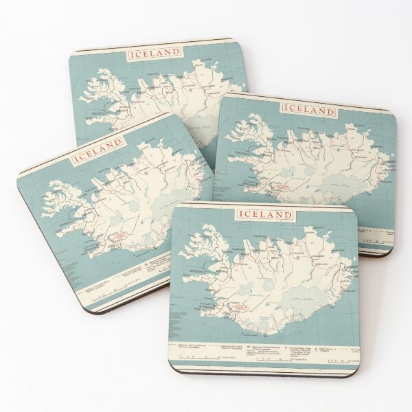 Item preview, Vintage Iceland Map (1958) Old Icelandic Atlas designed and sold by BravuraMedia.