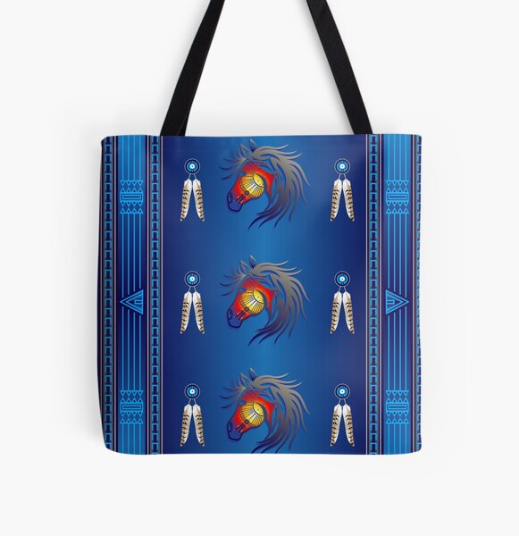 Crazy Horse All Over Print Tote Bag