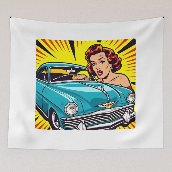 Item preview, Pop Art Woman in Awe - Captivating Wonder Sticker designed and sold by UrsaStick.