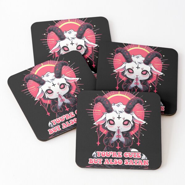 Item preview, You're Cute But Also Satan Fun Kawaii Satanic Baphomet designed and sold by SpookshowDesign.