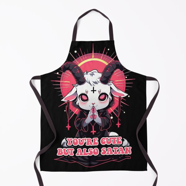 Item preview, You're Cute But Also Satan Fun Kawaii Satanic Baphomet designed and sold by SpookshowDesign.