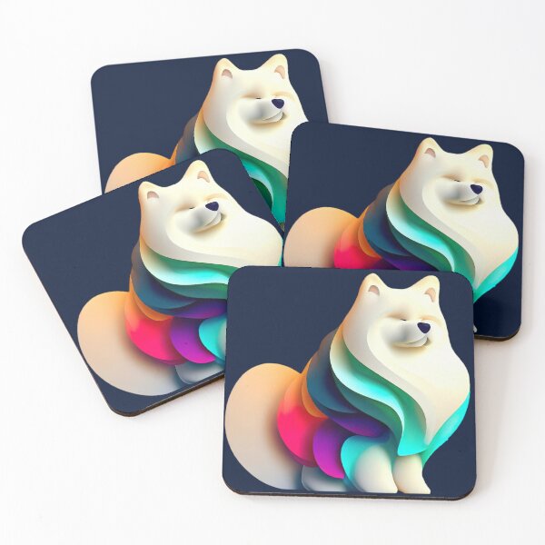 Item preview, Abstract Samoied: Vibrant and Coloreful Art - Dogs Portrait designed and sold by Woof-n-Wear.