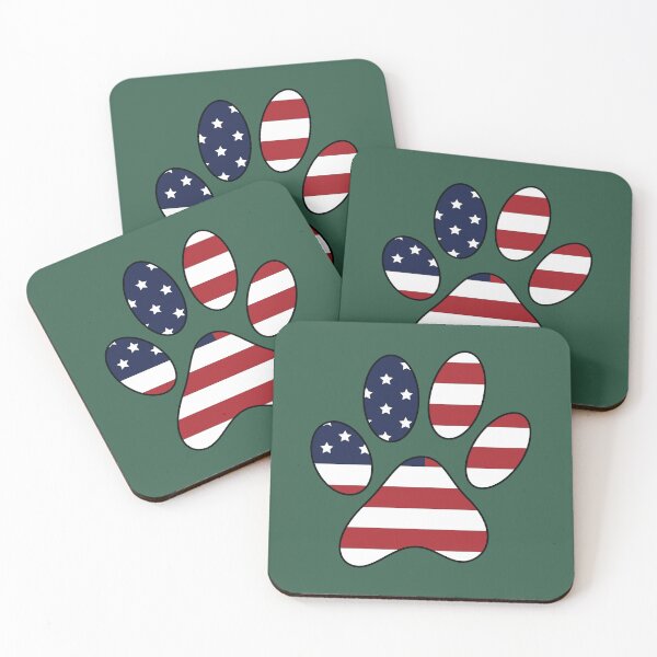 Item preview, Dog paw on usa flag   designed and sold by Donutlovers.