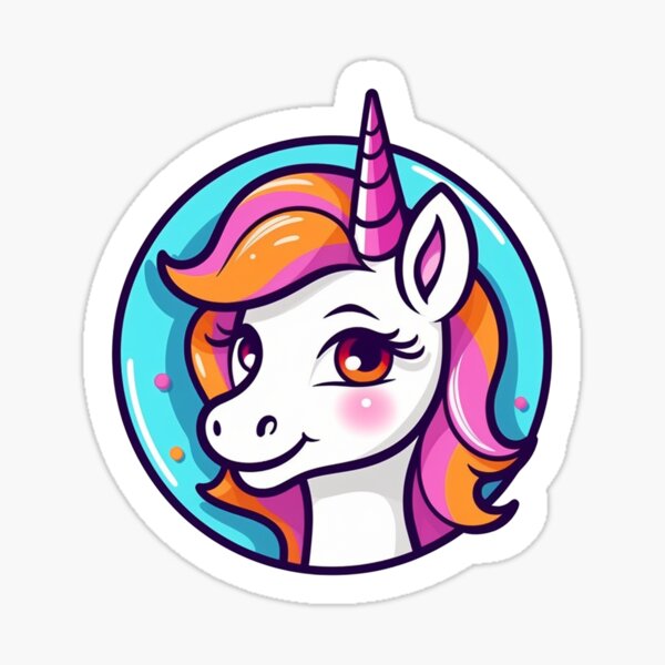 Cute Kawaii Unicorn Sticker \