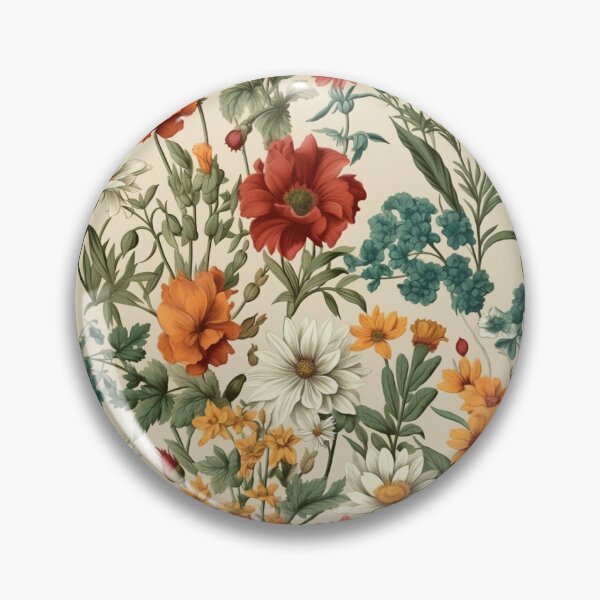 Item preview, Beautiful vintage wild flowers pattern  designed and sold by florallover444.