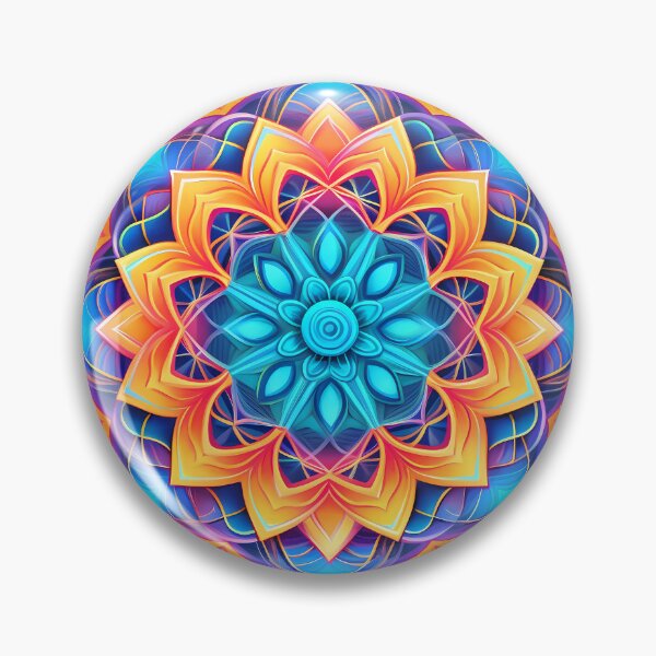 Item preview, Vibrant Cubo-Futuristic Mandala with Luminous calming Symbolism designed and sold by SweetWhiskers.