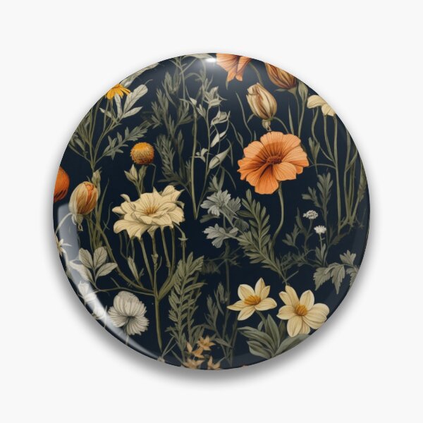 Item preview, Dark delicate wild flowers pattern  designed and sold by florallover444.