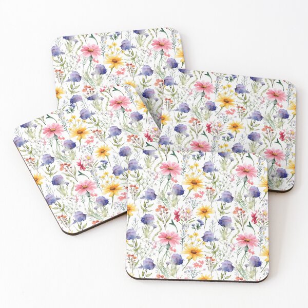 Item preview, Beautiful watercolour wild flowers pattern  designed and sold by florallover444.