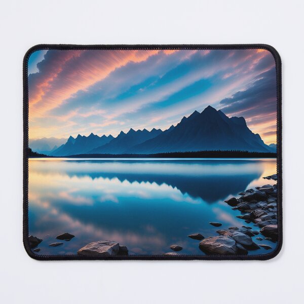 Item preview, A Majestic View of the Lake, With the Sun's Rays Dancing Across the Surface of the Water, Ai Generated Art designed and sold by AiGens.