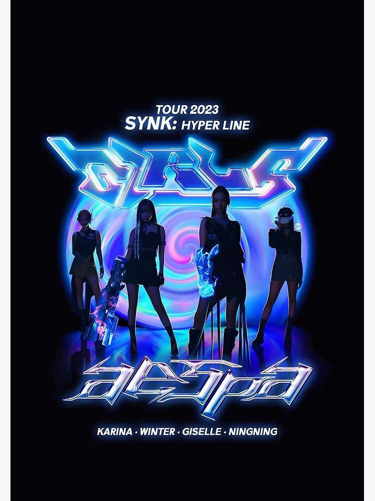 AESPA GIRLS Shirt Live Tour 2023 Synk: Hyper Line Merch KPOP | Poster