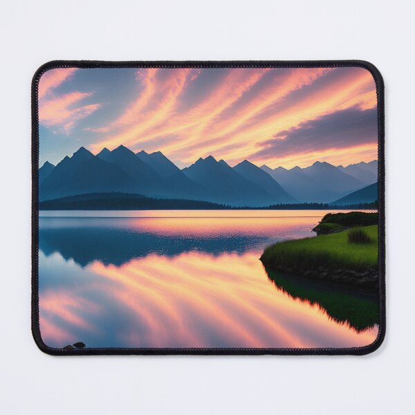 Item preview, A Stunning View of the Lake, With the Sun's Rays Glimmering Off the Rippling Water, Ai Generated Art designed and sold by AiGens.