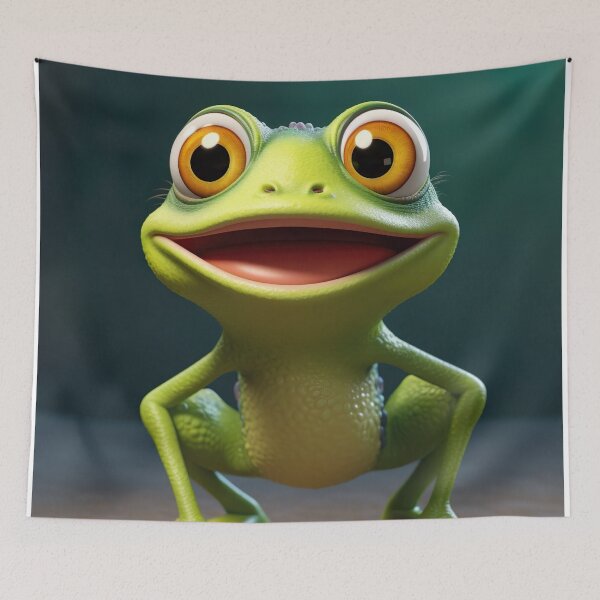 Item preview, Cute Cartoon Frog Artwork - Whimsical and Delightful Illustration for Frog Fans designed and sold by DoPrint.