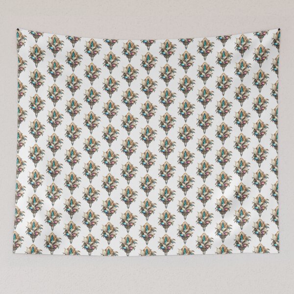 Item preview, Decoration with flowers and crystals designed and sold by kosmicwoman.