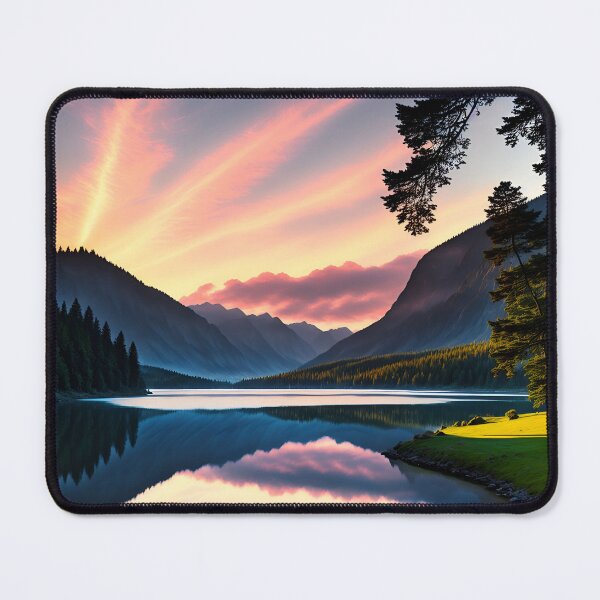Item preview, A Serene View of the Lake, With the Sun's Rays Creating a Peaceful Atmosphere, Ai Generated Art designed and sold by AiGens.