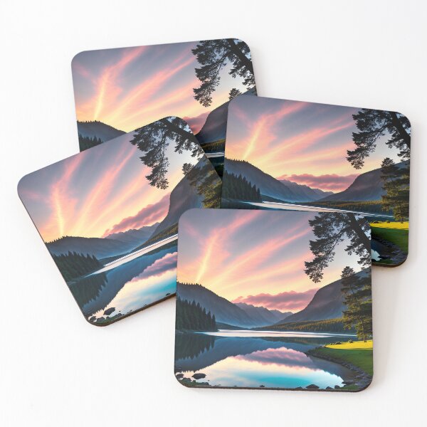Item preview,  A Serene View of the Lake, With the Sun's Rays Creating a Peaceful Atmosphere, Ai Generated Art designed and sold by AiGens.