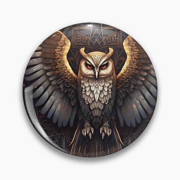 Item preview, Enigmatic Wings: Mysterious Owl Printed Design designed and sold by Blackstylez.