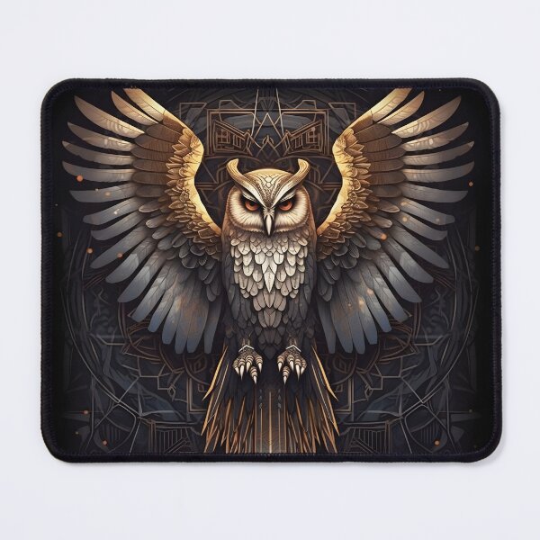 Item preview, Enigmatic Wings: Mysterious Owl Printed Design designed and sold by Blackstylez.