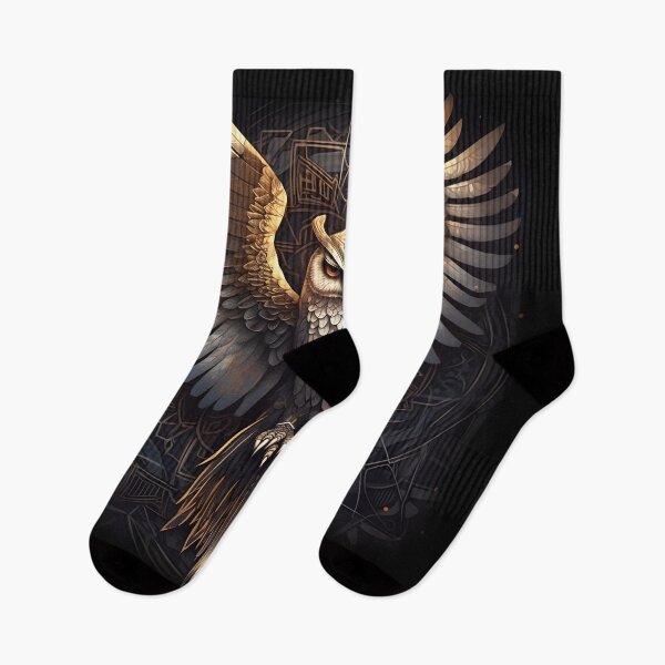 Item preview, Enigmatic Wings: Mysterious Owl Printed Design designed and sold by Blackstylez.