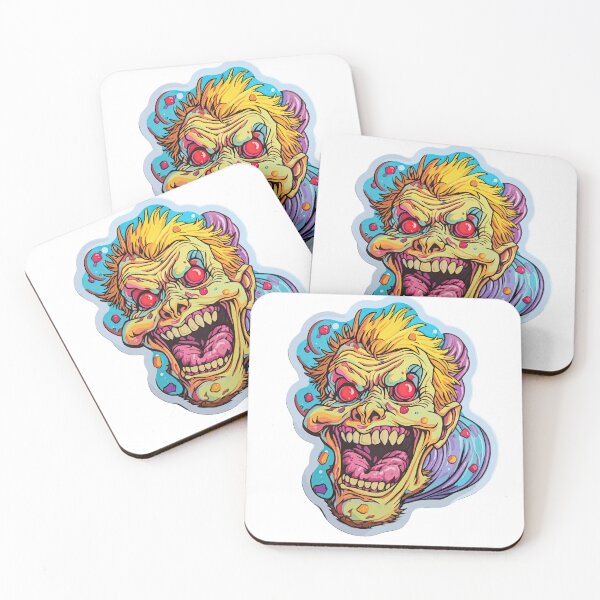 Item preview, Crazy clown with sharp teeth stickers designed and sold by justredbubble1.