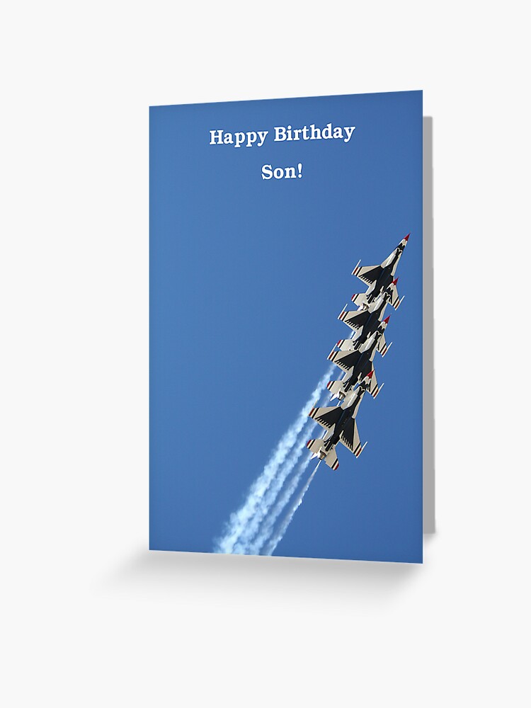 Carte De Vœux Thunderbirds Joyeux Anniversaire Fils Par Lindaj Redbubble