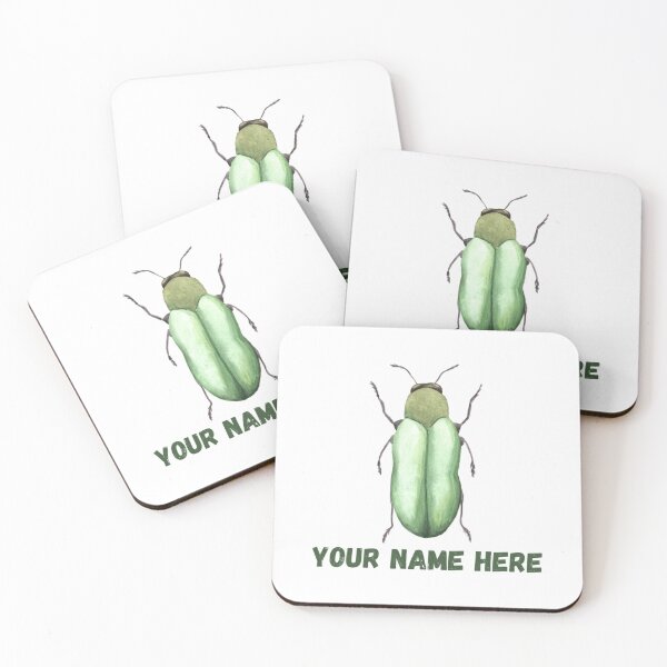 Item preview, Add your own name Green Beetle designed and sold by pparkapprel277.
