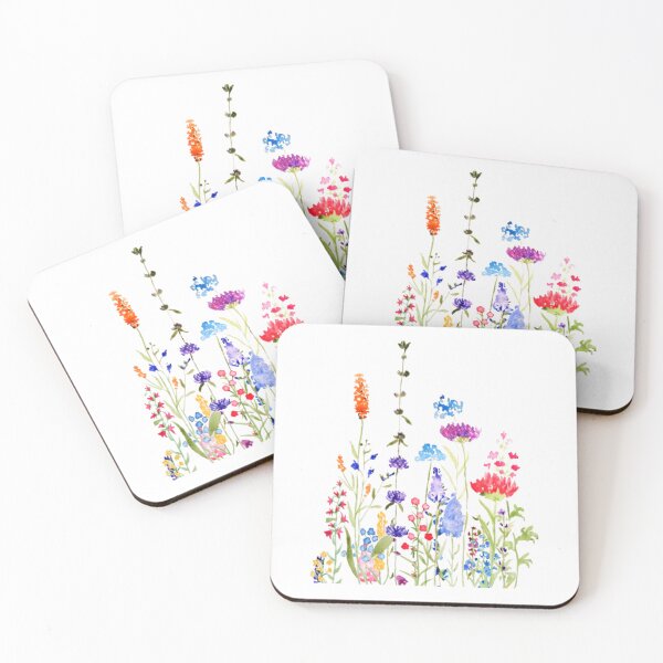 Item preview, colorful wild flowers watercolor painting designed and sold by pparkapprel277.