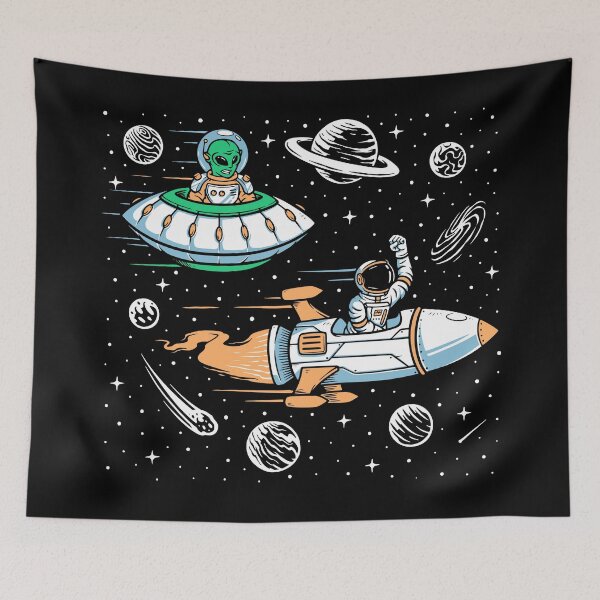 Item preview, Astronaut and alien racing designed and sold by Acim0.