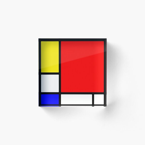 Homage to Mondriaan Acrylic Block