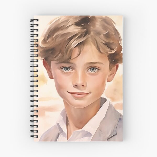 Item preview, watercolor type portrait of a young boy designed and sold by AIArtShopPro.