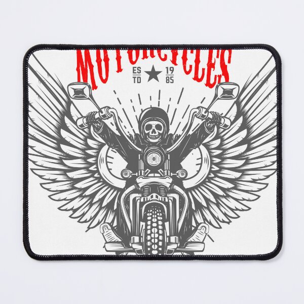 Artikelvorschau, Skelett auf geflügeltem Motorrad. entworfen und verkauft von Vectorhight.