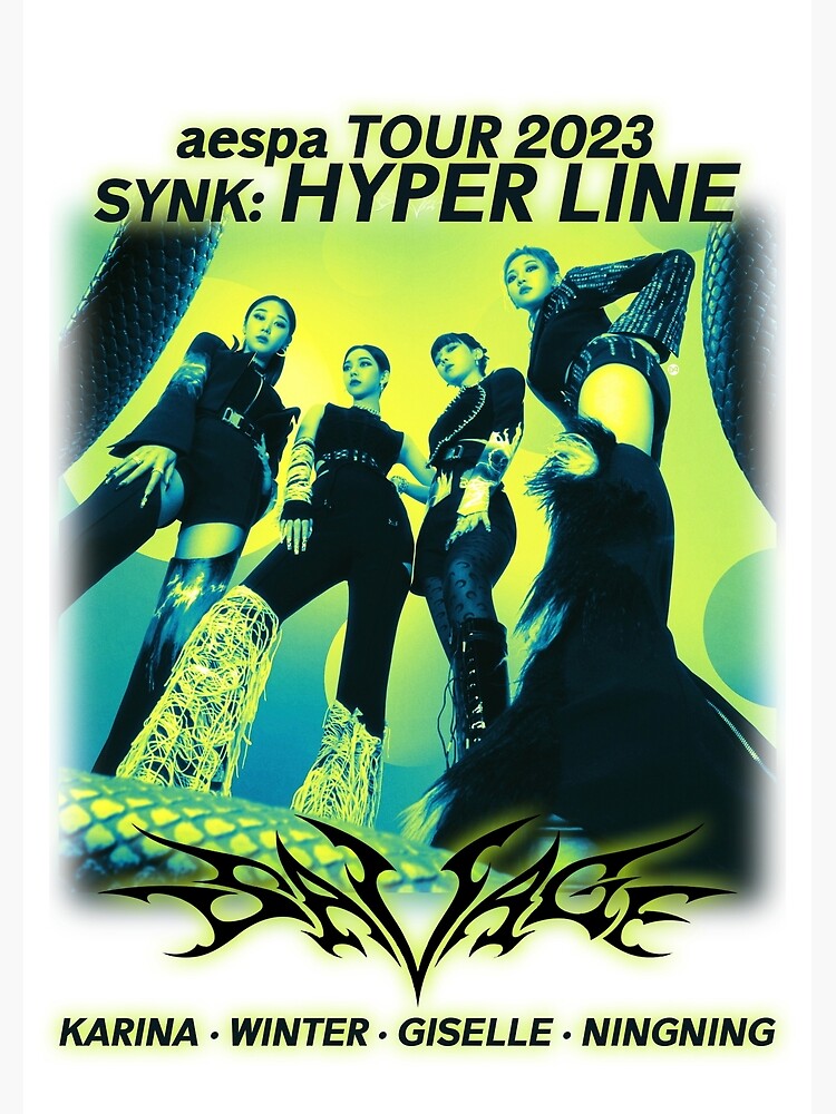 AESPA SAVAGE Shirt Live Tour 2023 Synk: Hyper Line Merch KPOP | Canvas Print