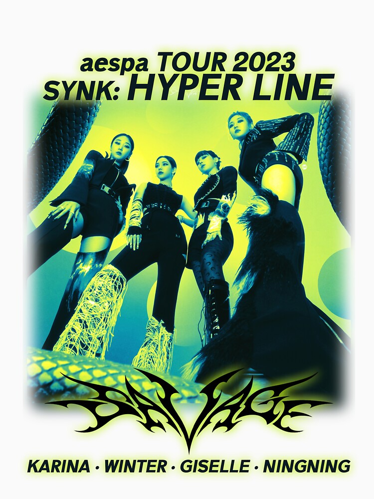 AESPA SAVAGE Shirt Live Tour 2023 Synk: Hyper Line Merch KPOP