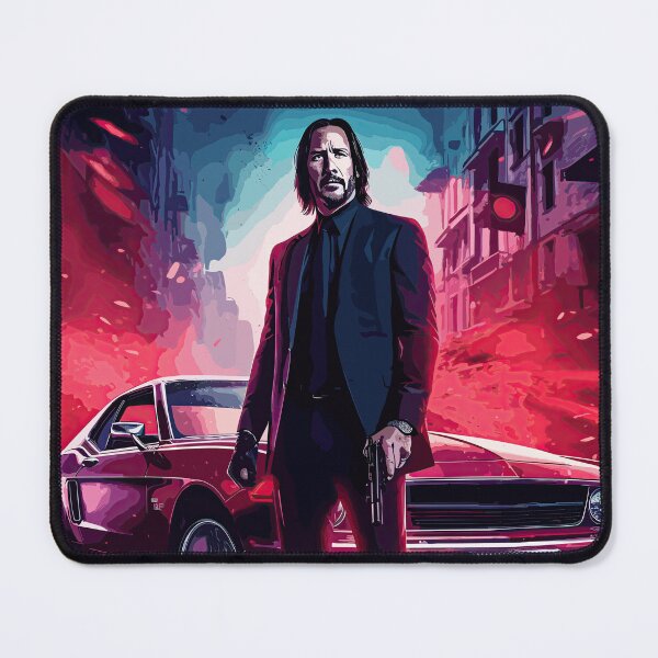 Item preview, John Wick: Ford Mustang Mach 1 movie poster designed and sold by justredbubble1.