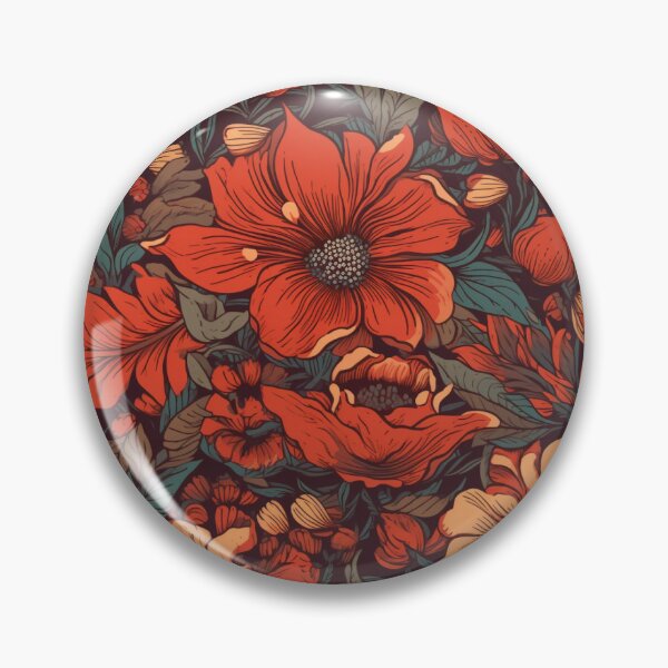 Item preview, Red floral pattern  designed and sold by florallover444.