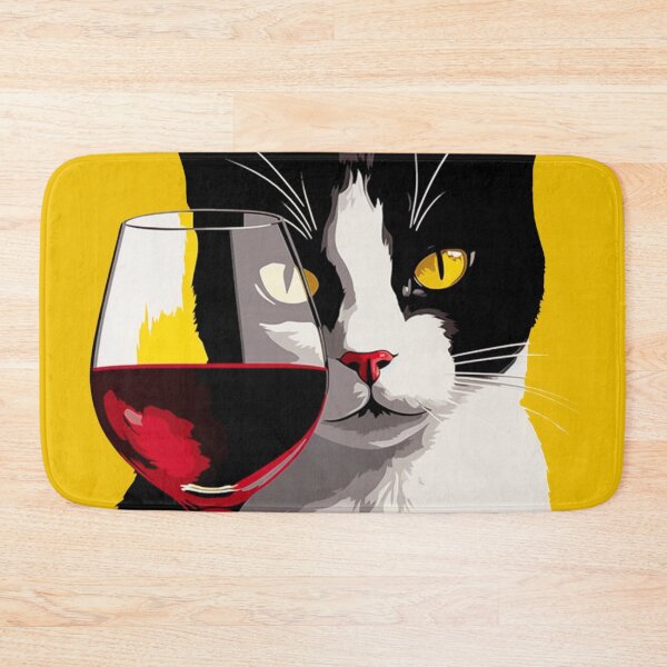 Item preview, WINE CAT YELLOW designed and sold by PinkPinkArts.