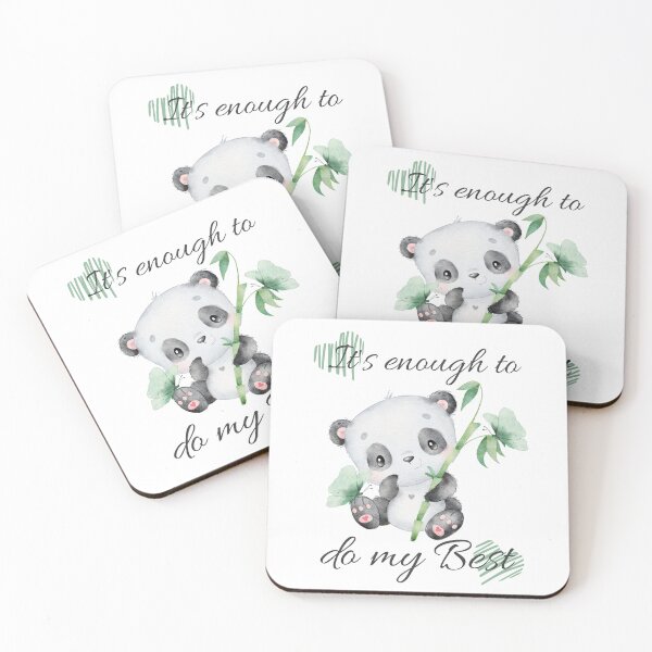 Item preview, Its enough | Cute Affirmations | Panda designed and sold by Twinmommy Store.