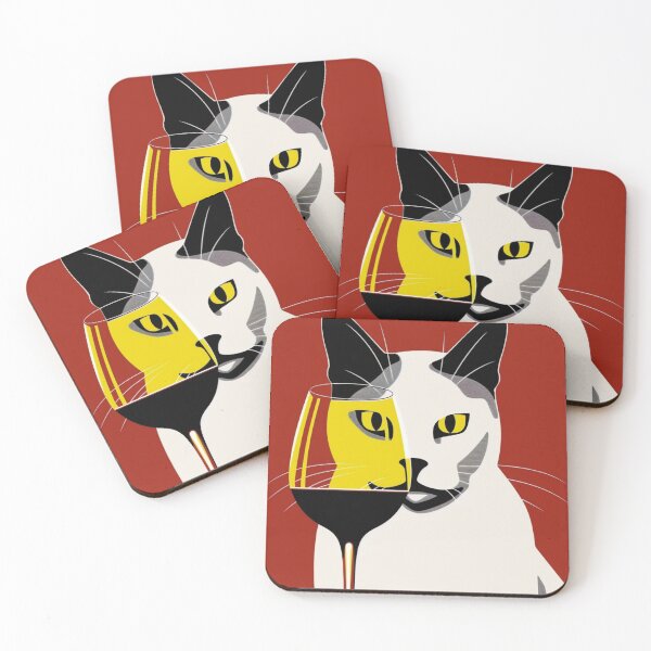 Item preview, WINE CAT RED designed and sold by PinkPinkArts.