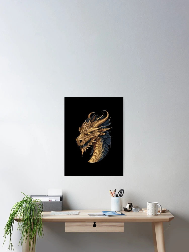 Thumbnail 2 of 3, Poster, Gold Dragon designed and sold by RTFaulkner.