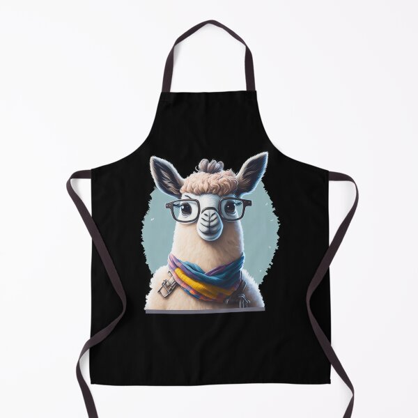 Artikelvorschau, Modischer pelziger Freund: Lama mit Brille, trendigem Schal und floralen Details entworfen und verkauft von hudaG.