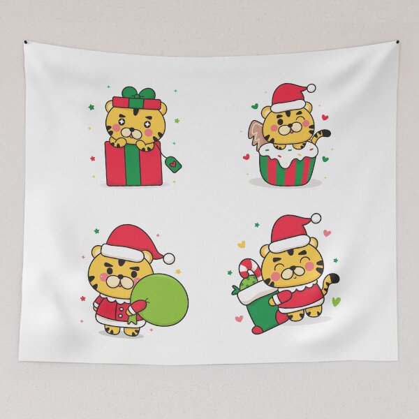 Item preview, Christmas Cute Baby Tiger (Set of 4) designed and sold by OFMdesigns.