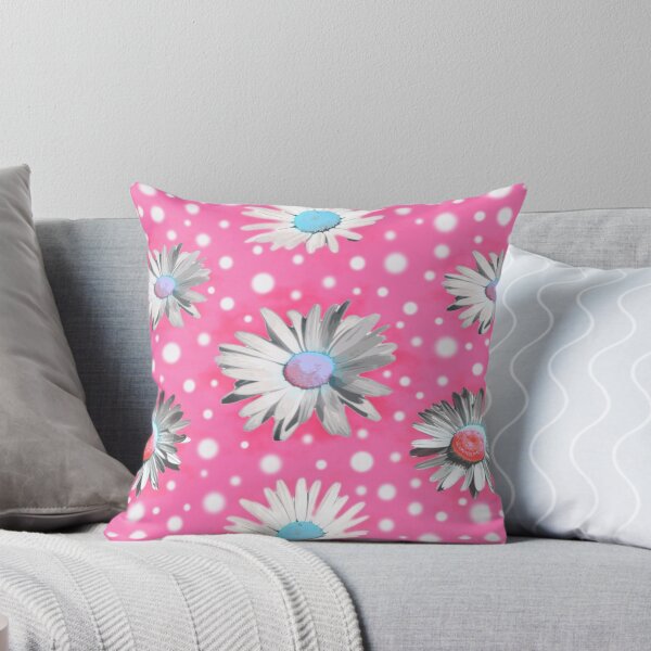 Item preview, Daisy dots pattern on a pink background designed and sold by Pear Tree Studio.