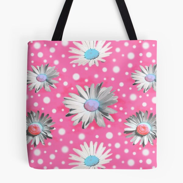 Item preview, Daisy dots pattern on a pink background designed and sold by Pear Tree Studio.
