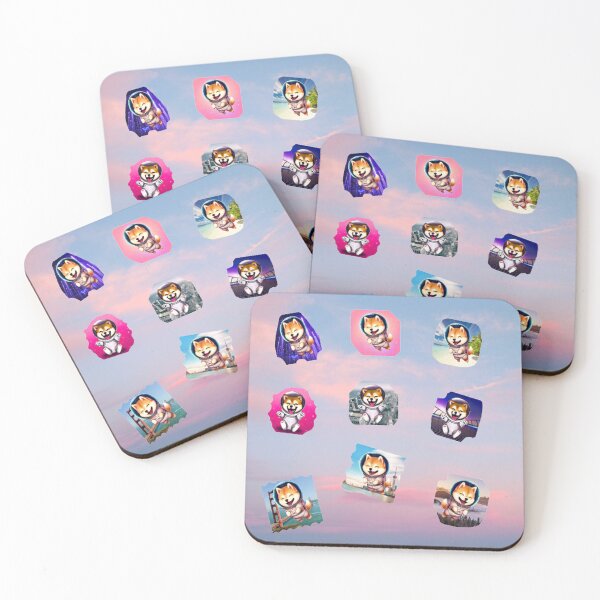 Item preview,  Shiba Inu Cosmic Dog in cosmonaut suit Pack of 9 stickers designed and sold by JaroDesign2023.