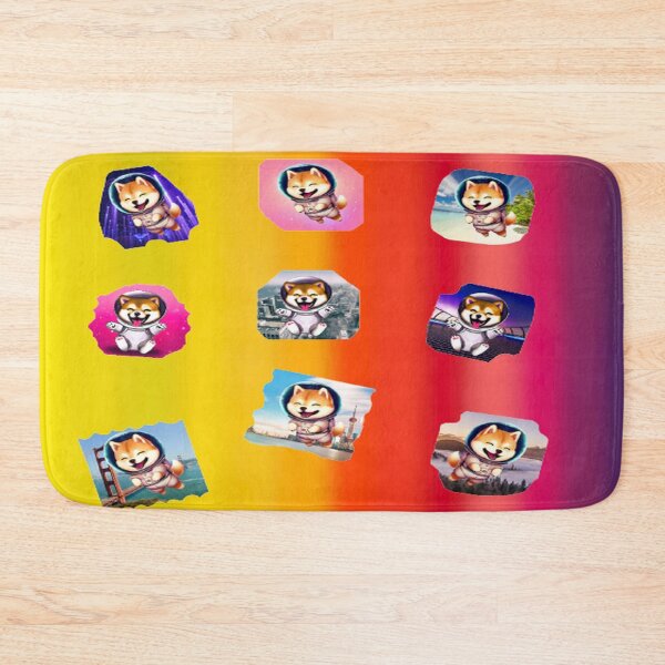 Item preview,  Shiba Inu Cosmic Dog in cosmonaut suit Pack of 9 stickers designed and sold by JaroDesign2023.