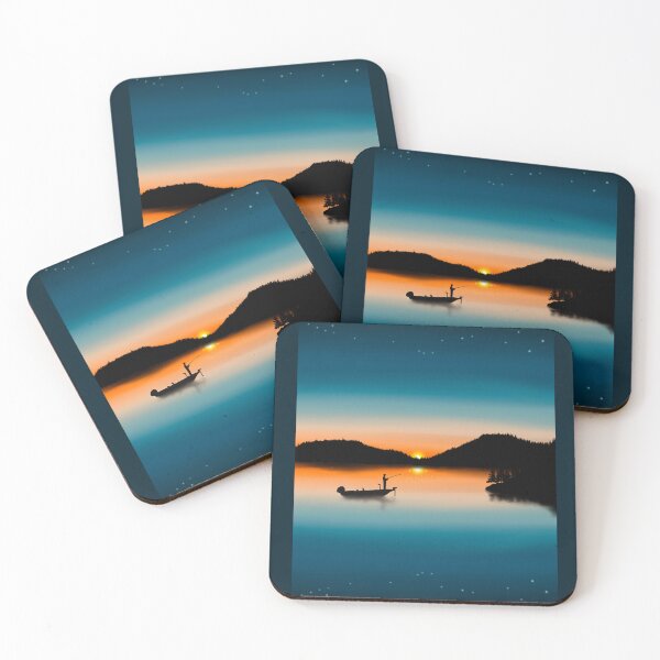 Item preview, Fishing at sunset designed and sold by ReisssPieces.