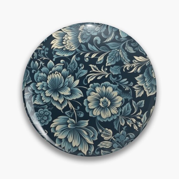 Item preview, Blue floral pattern  designed and sold by florallover444.